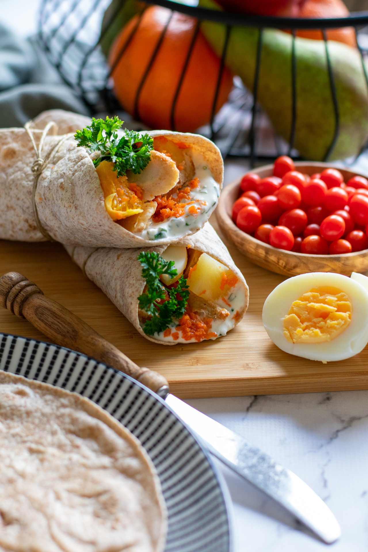 Wrap met kip & ananas